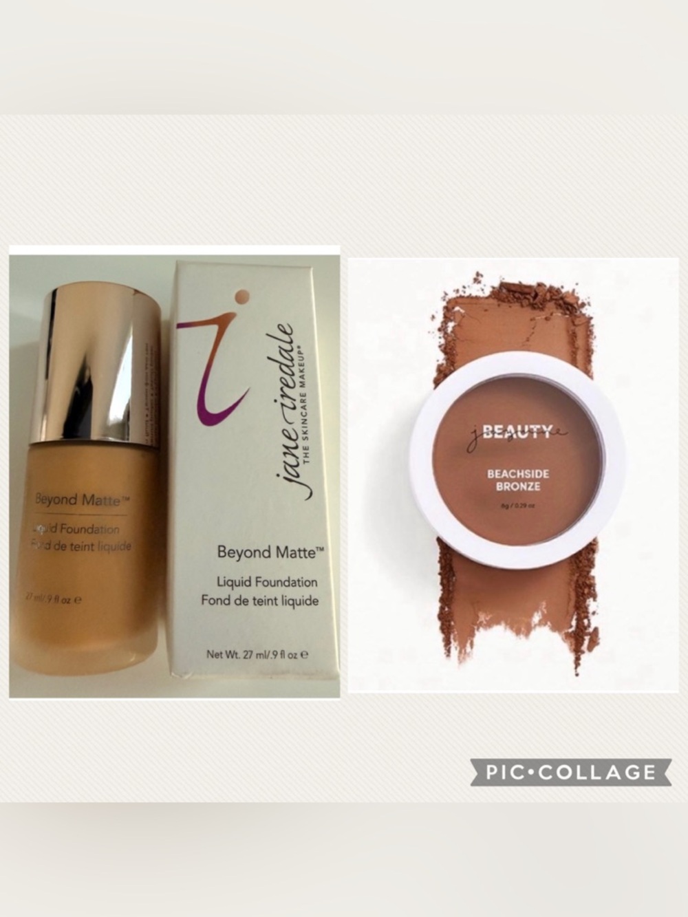 (BOTH) Jane iredale Beyond Matte Liquid Foundation M9 NWT, AND bronzer.